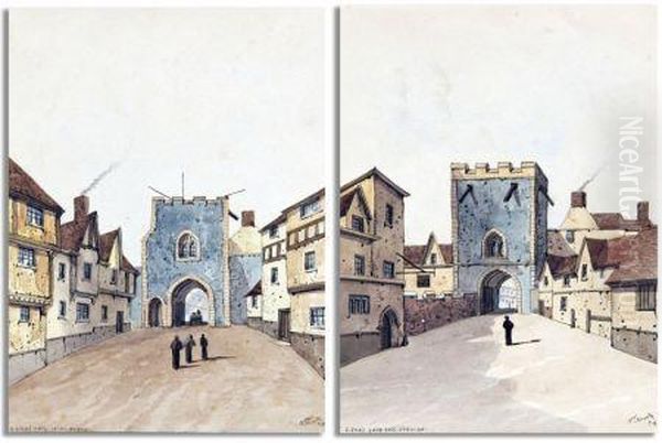 The Gates Of Norwich Oil Painting by Edward Pococke