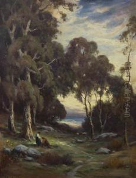 View Through The Trees, California Oil Painting by Alexis Matthew Podchernikoff