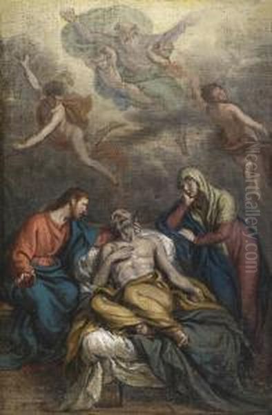 The Death Of Saint Joseph Oil Painting by Francesco Podesti