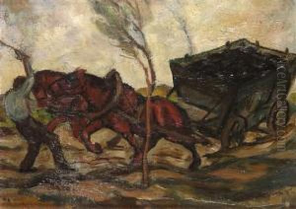 Nehez Iga Oil Painting by Arthur Podolini Volkmann