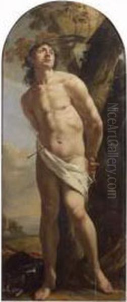 Le Martyre De Saint Sebastien Oil Painting by Charles Poerson