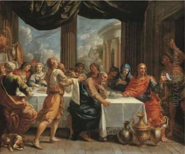 The Marriage At Cana Oil Painting by Charles Poerson