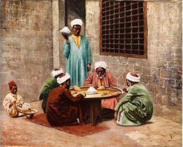 Orientalische Genresezene Oil Painting by A. Pohl