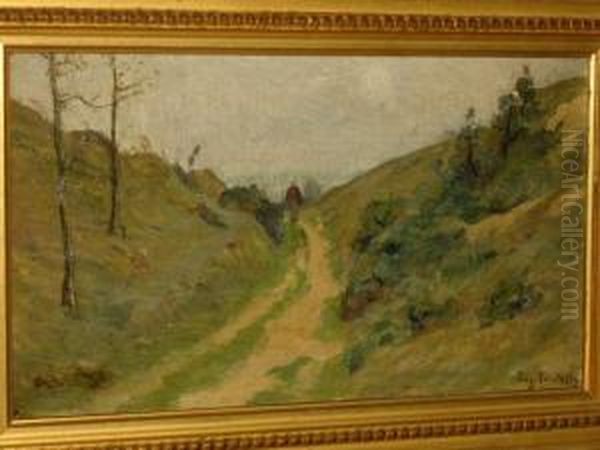 Le Sentier Des Roches Oil Painting by Auguste Pointelin