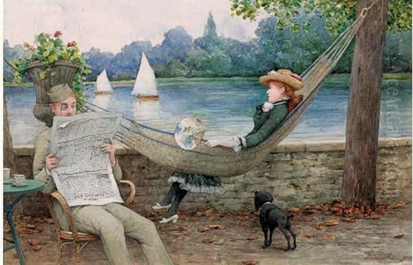 Le Repos Oil Painting by Maurice Poirson