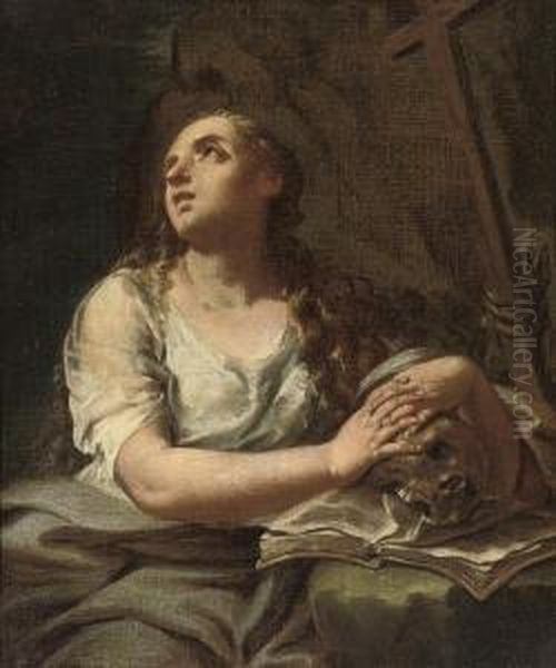 The Penitent Magdalen Oil Painting by Francesco Polazzo