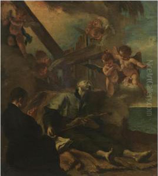 The Death Of Saint Francis Xavier Oil Painting by Francesco Polazzo