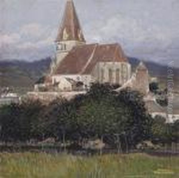 Weissenkirchen In Der Wachau Oil Painting by Franz Poledne