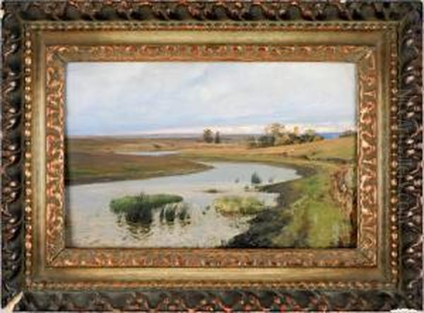 River Landscape Oil Painting by Vasily Polenov