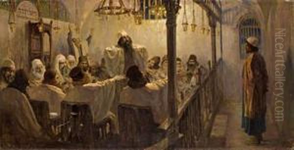 'he Is Guilty Of Death' Oil Painting by Vasily Polenov