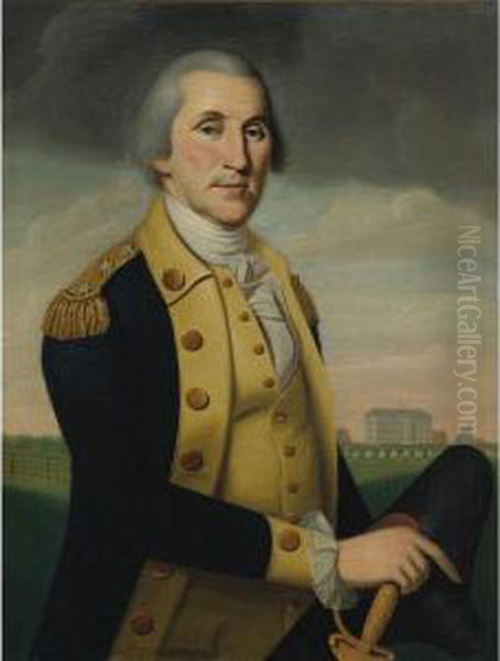 George Washington At Princeton Oil Painting by Charles Peale Polk