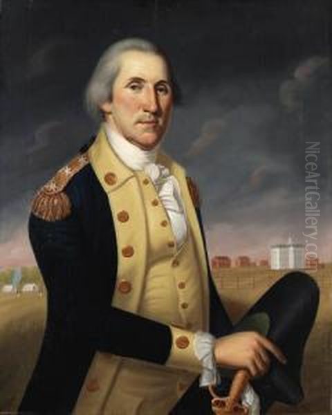 Portrait Of George Washington Before Nassau Hall Oil Painting by Charles Peale Polk