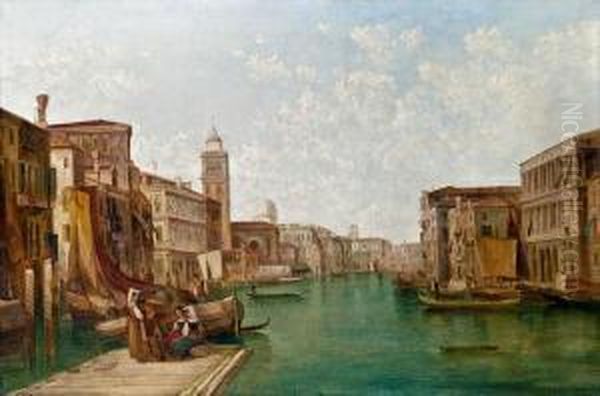 Venezianischer Kanal Oil Painting by Alfred Pollentine