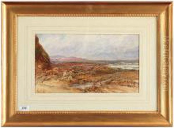 Coastal Scene Oil Painting by Albert Pollitt