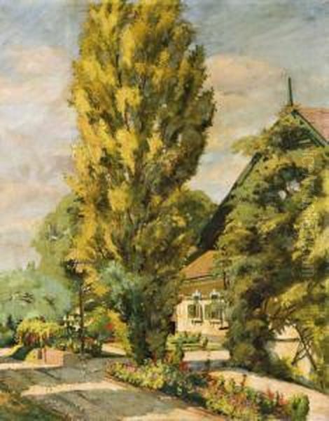 Villa Napsutesben Oil Painting by Ivan Polya