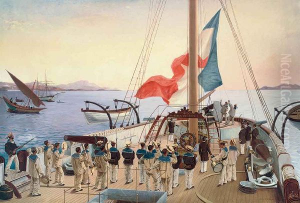 Honneur Et Patrie En Mer De Chine Oil Painting by Paul Pompon