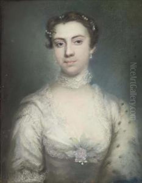 Portrait Of A Lady Oil Painting by Arthur Pond