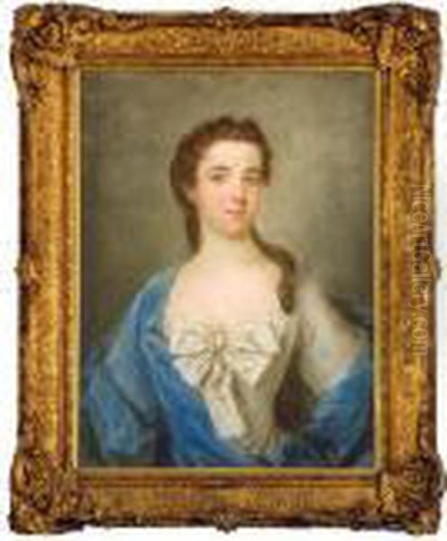 Portrait Of Young Lady Oil Painting by Arthur Pond