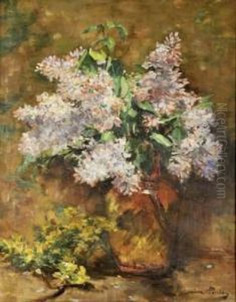 bouquet De Lilas Oil Painting by Aime Ponson