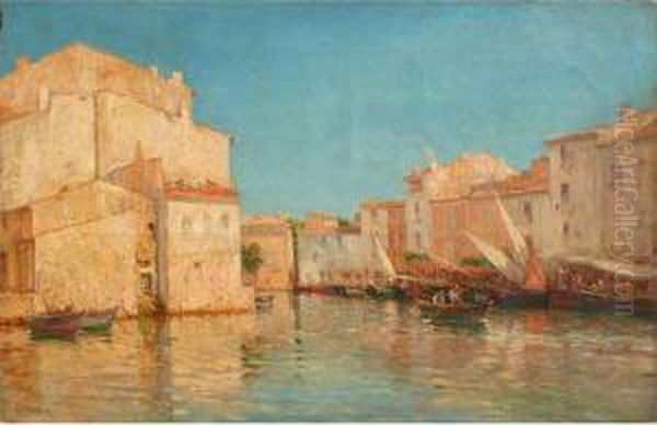 Les Martigues. Oil Painting by Raphael L. Ponson