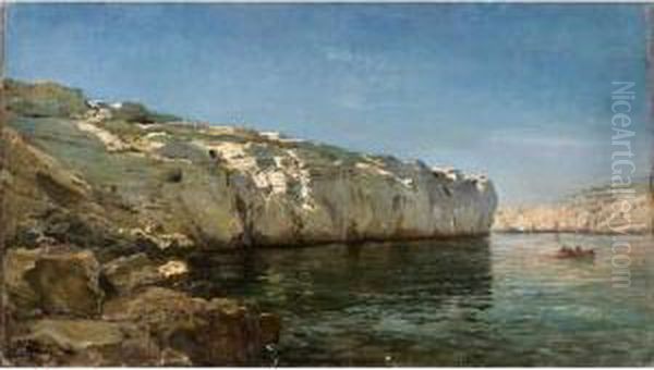 :rochers A Pormiou (cassis) Oil Painting by Raphael L. Ponson