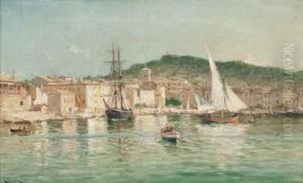 Le Port De Cassis Oil Painting by Raphael Luc Ponson