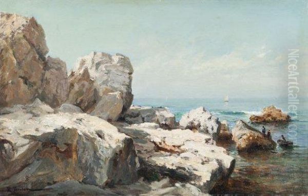 Rochers A Bandol (var) Oil Painting by Raphael Luc Ponson