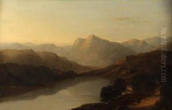 Langdale Pikes,windermere Oil Painting by James Poole