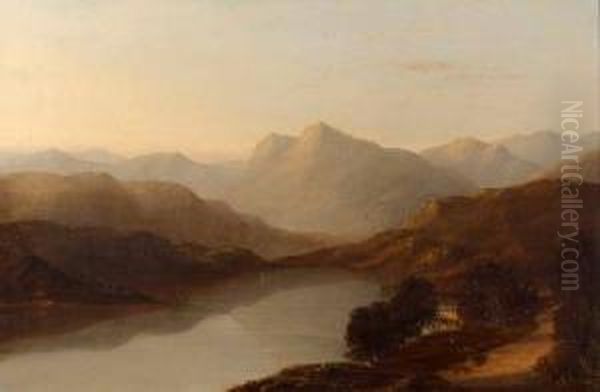 Langdale Pikes Oil Painting by James Poole