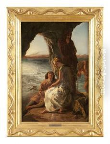 Scene From The Tempest Oil Painting by Paul Falconer Poole