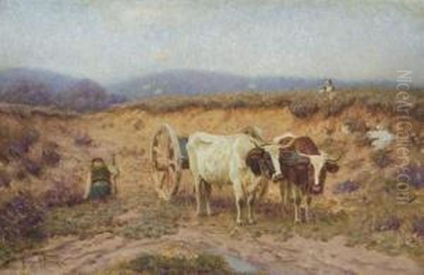 ''the Wood Gatherers'' Oil Painting by Henry Rankin Poore