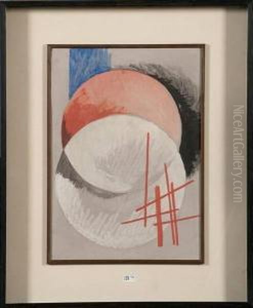 Composition Abstraite Oil Painting by Lyubov Popova