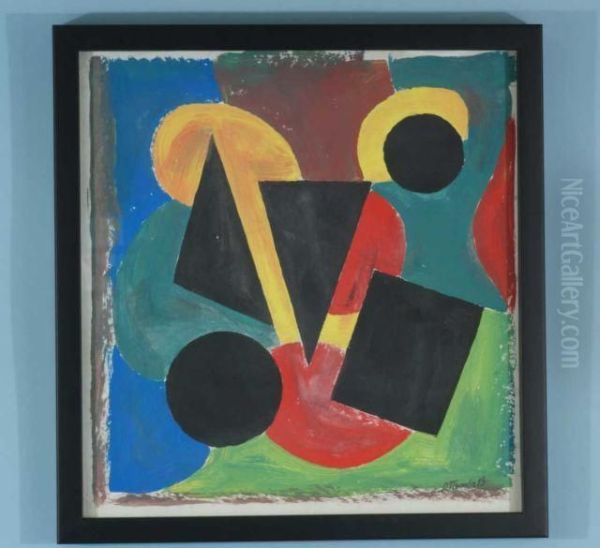 Russian Avant-garde Suprematist Art Oil Painting by Lyubov Popova