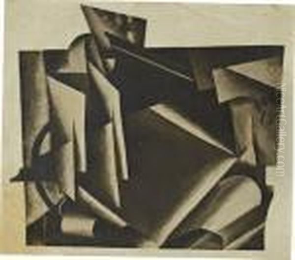 Photomontage Of A Painting Oil Painting by Lyubov Popova