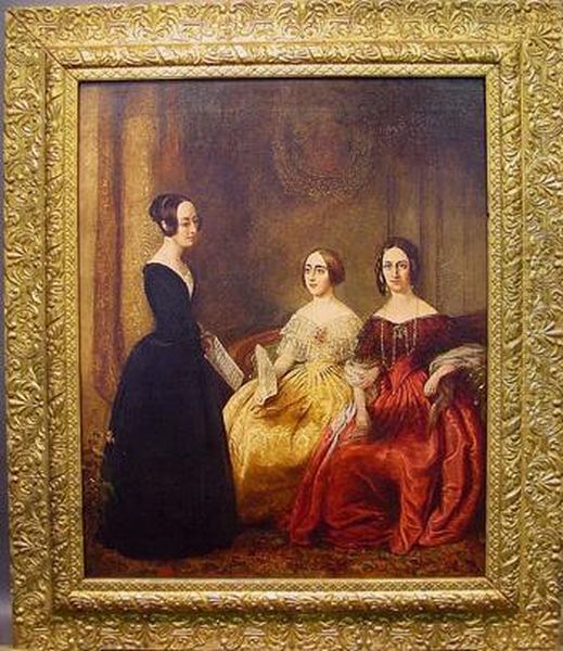 Three Sisters Oil Painting by John J. Porter