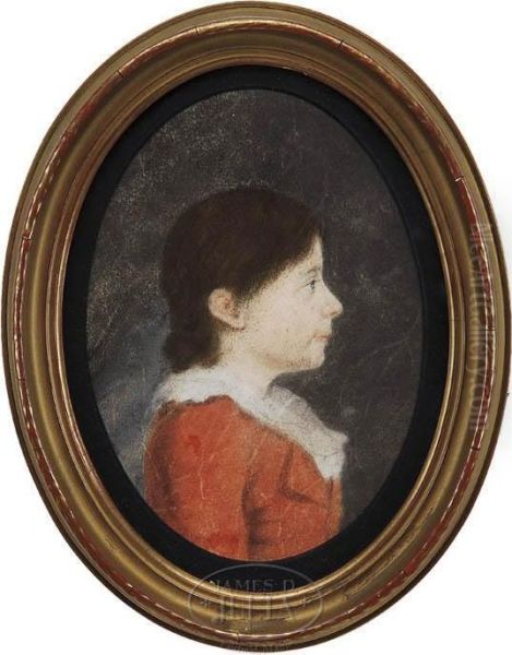 Portrait Of A Young Child Oil Painting by Rufus Porter