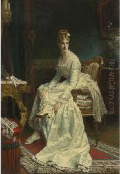 Before The Ball Oil Painting by Jan Frederik Pieter Portielje