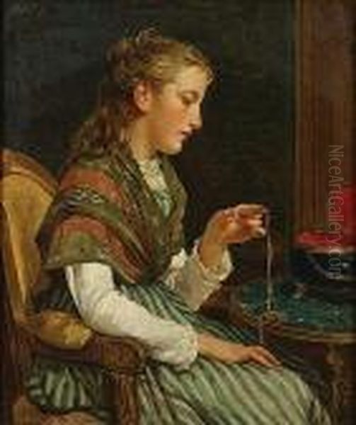 Zittende Vrouw Met Juwelen Oil Painting by Jan Frederik Pieter Portielje