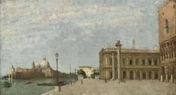 On The Molo, Venice Oil Painting by G. Portini