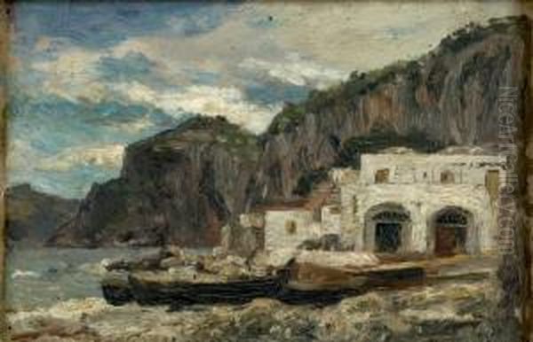 Paisagem (capri) Oil Painting by Silva Porto