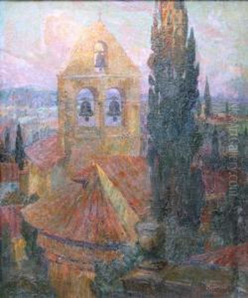 Assisi Oil Painting by Joseph Posenaer