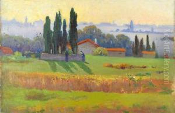 Paysage Oil Painting by Ivanovitch Eugene Pospolitaki