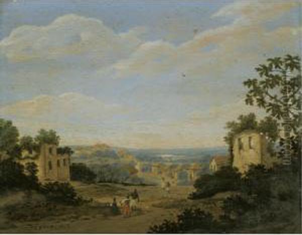 Landscape In Brazil Oil Painting by Frans Jansz. Post