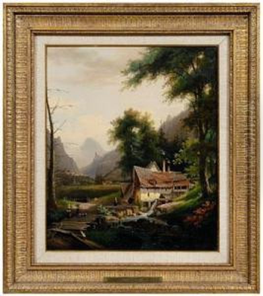 The Cottage Oil Painting by Germain Postelle