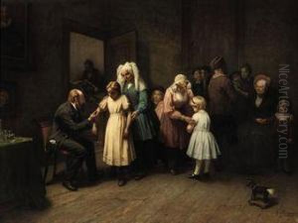 The Vaccination Room Oil Painting by Gerrit Postma