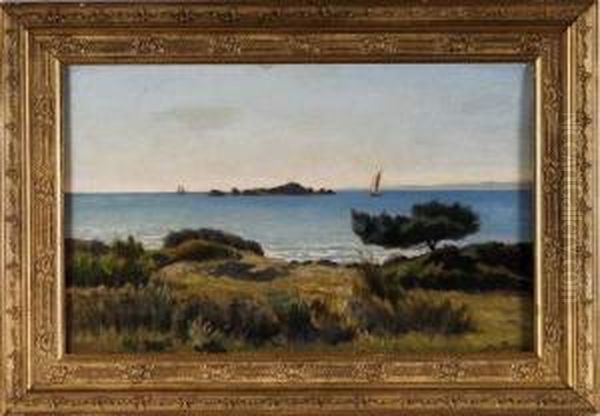 Paysage Et Lac Oil Painting by Adolphe Potter