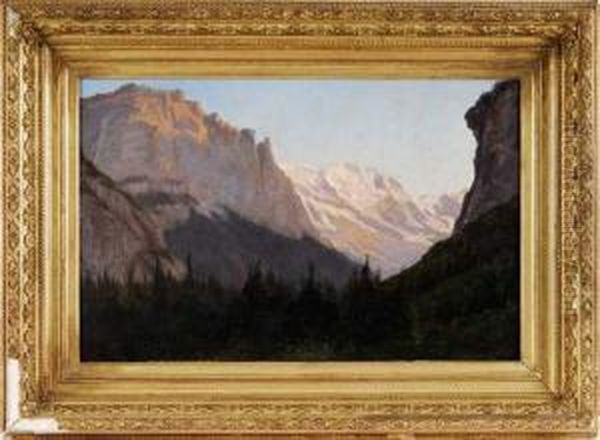 Paysage De Montagne Oil Painting by Adolphe Potter