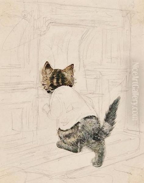 Tom Kitten Oil Painting by Helen Beatrix Potter