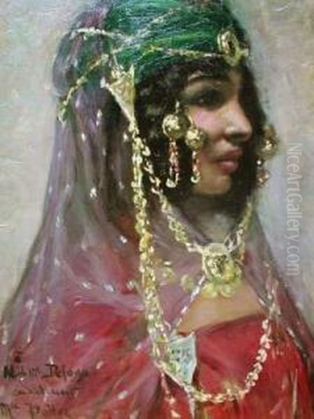 Portrait D'une Orientale Oil Painting by Maurice Potter