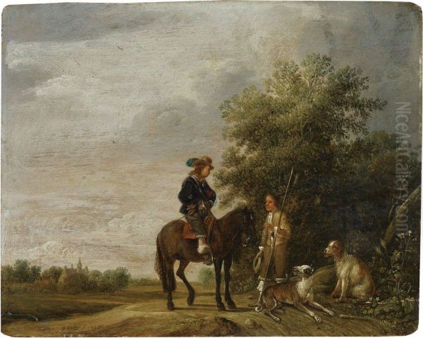 Landschaft Mit Reiter Und Pilger Oil Painting by Pieter Symonsz Potter